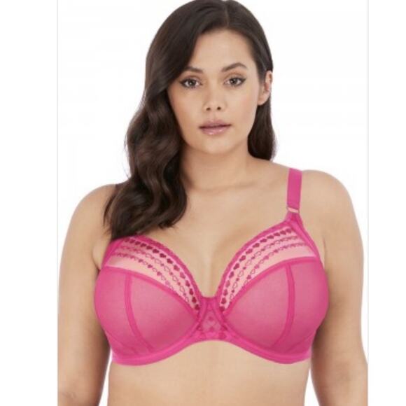 Elomi Other - Elomi Matilda Unlined Plunge Bra Pink Underwire 40I